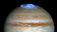 Northern lights of Jupiter shown from Juno spacecraft, 2021